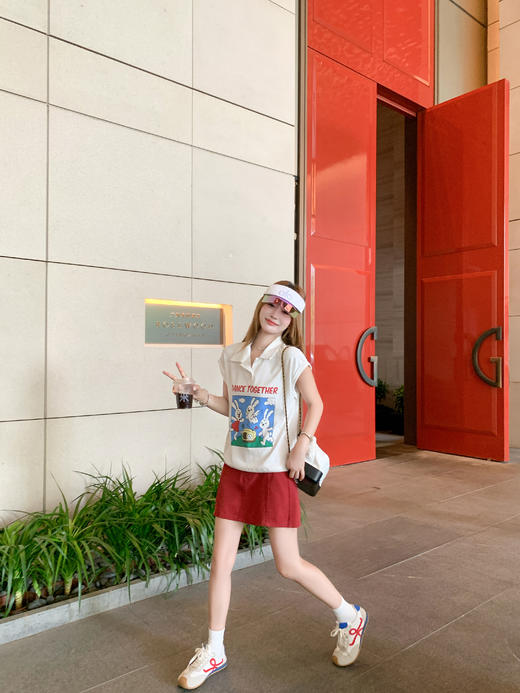 <曾小咸推荐>3.30现货秒杀 ！微信超特价！卡通印花翻领短袖T恤 日常129.99 立减70 秒杀59.99！！ 商品图9