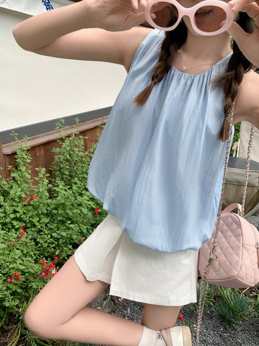 <曾小咸推荐>3.30现货秒杀 ！微信超特价！韩系无袖背心衬衫 日常119.99 立减50 秒杀69.99！！ 商品图6