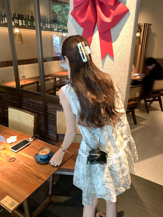 <曾小咸推荐>3.28现货秒杀 ！微信超特价！水墨画印花新中式连衣裙 日常219.99 立减130 秒杀89.99！！ 商品图6