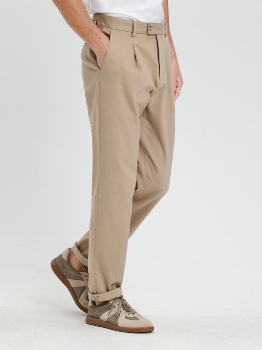 callisto卡其棉弹面料那不勒斯版型休闲裤 商品图3