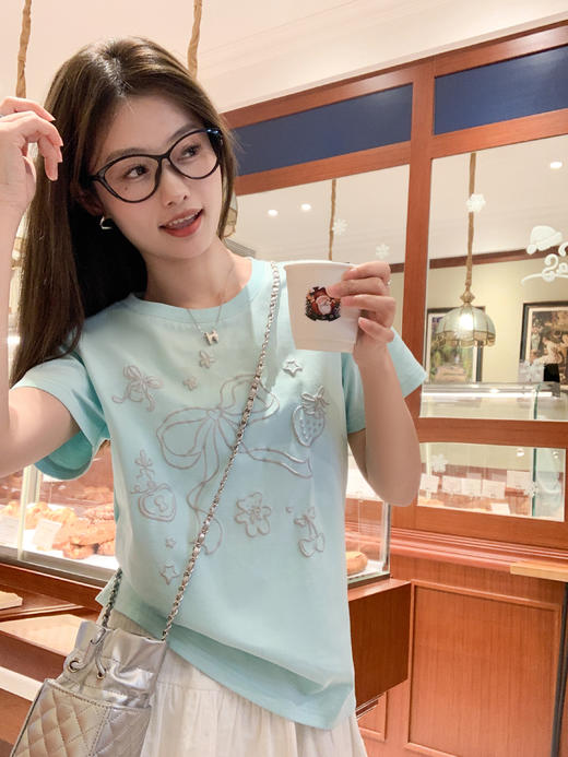 <曾小咸推荐>3.28现货秒杀 ！微信超特价！韩系印花短袖T恤 日常119.99 立减70 秒杀49.99！！ 商品图9