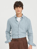 callisto浅蓝色亚麻休闲长袖衬衫 商品缩略图2