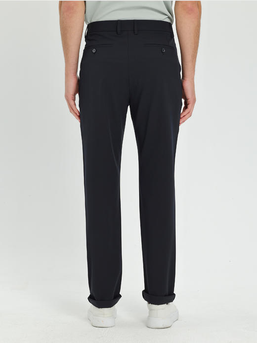 callisto藏青凉感弹力直筒微收脚休闲裤 商品图4