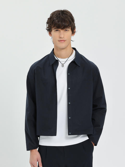 callisto轻运动系列藏青进口面料短款休闲外套 商品图2