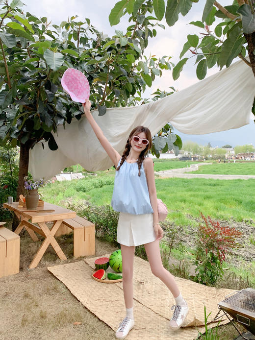 <曾小咸推荐>3.30现货秒杀 ！微信超特价！韩系无袖背心衬衫 日常119.99 立减50 秒杀69.99！！ 商品图11