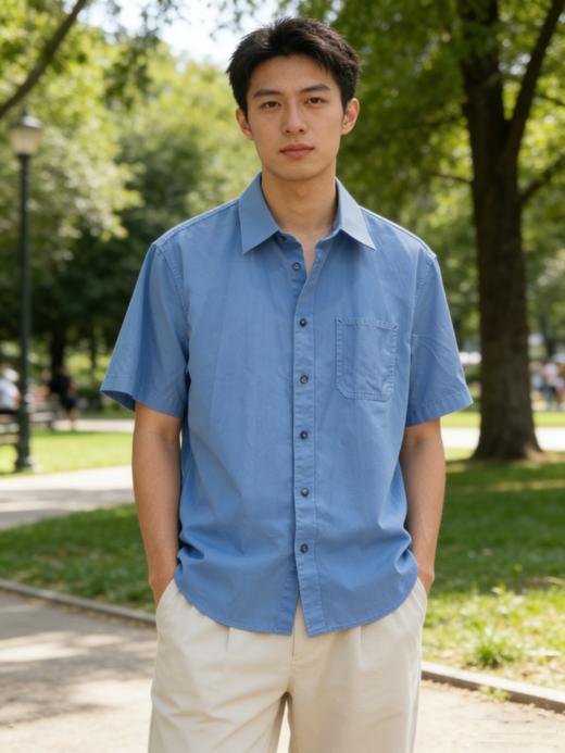 G2000男装SS26商场新款【100%棉】休闲短袖衬衫61130924 商品图0