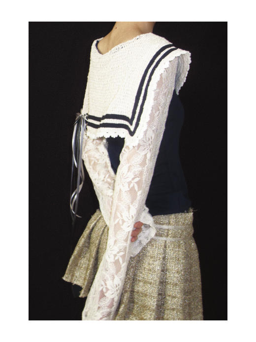 Kaiy Xiao 海月仙子 蕾丝长袖星星海军领上衣 商品图1