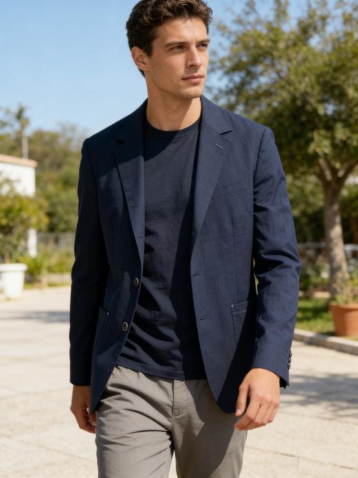 G2000男装SS26商场新款【BLACK】【可机洗】休闲西装外套61413722 商品图0