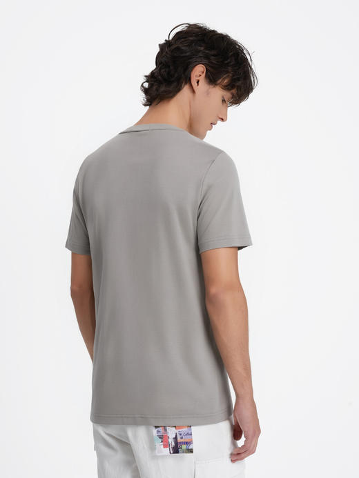 callisto灰色液氨棉基础logoT恤 商品图4