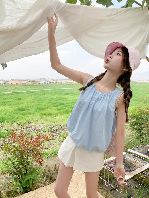 <曾小咸推荐>3.30现货秒杀 ！微信超特价！韩系无袖背心衬衫 日常119.99 立减50 秒杀69.99！！ 商品图12