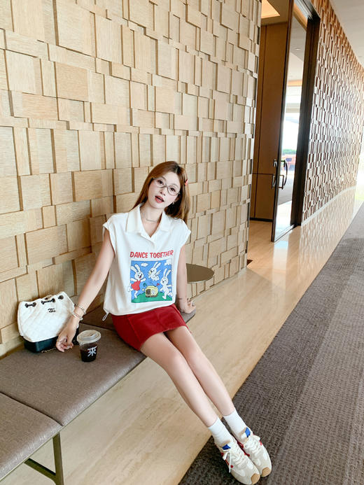 <曾小咸推荐>3.30现货秒杀 ！微信超特价！卡通印花翻领短袖T恤 日常129.99 立减70 秒杀59.99！！ 商品图5