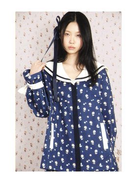 Kaiy Xiao 航海歌谣系列 满铺海军小兔 海军领夹克外套