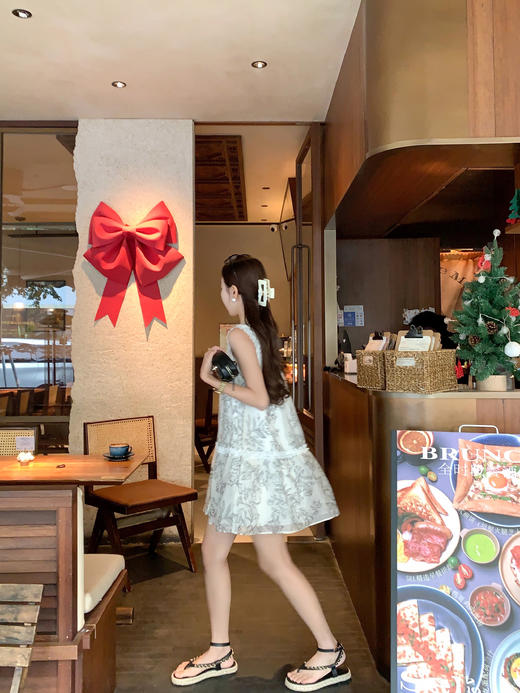 <曾小咸推荐>3.28现货秒杀 ！微信超特价！水墨画印花新中式连衣裙 日常219.99 立减130 秒杀89.99！！ 商品图9