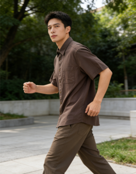 G2000男装SS26商场新款高含棉舒适休闲短袖衬衫61131668