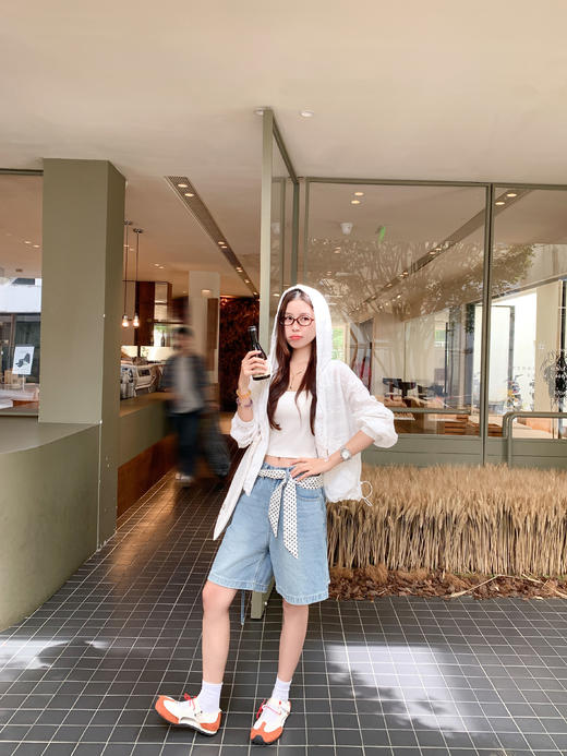 <曾小咸推荐>3.29现货秒杀 ！微信超特价！ 复古抽绳牛仔五分裤 日常169.99 立减80 秒杀89.99！！ 商品图12