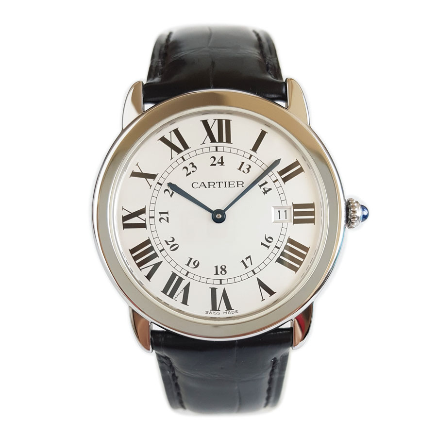 【95新】CARTIER 卡地亚W6700255石英机芯日期显示36MM（中性款）RONDE DE CARTIER系列精钢140326TJ15