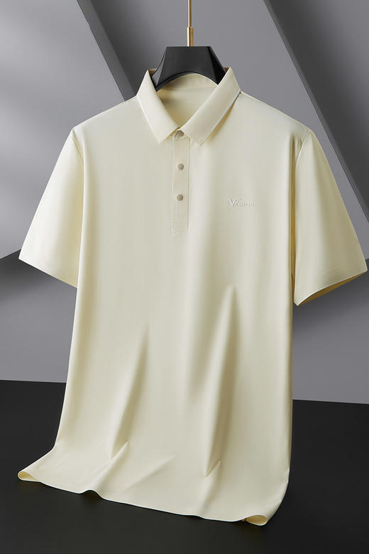 【DDP】大依优型大码男装夏季冰丝短袖POLO衫高弹力商务休闲透气上衣T恤 商品图5