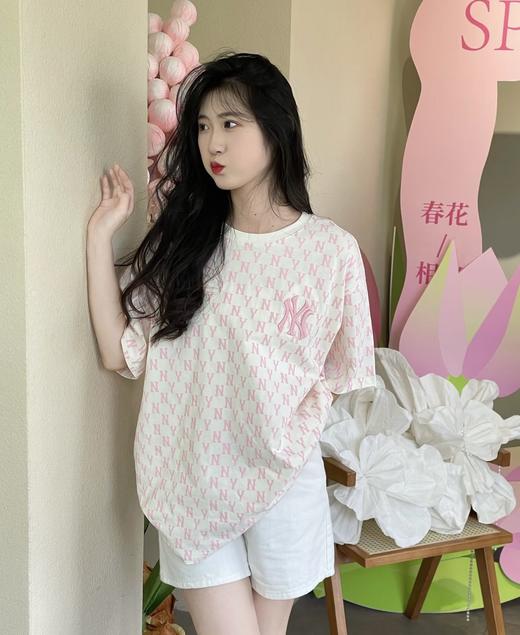 MLB钻石满印刺绣标圆领情侣短袖 MLB1191 商品图3