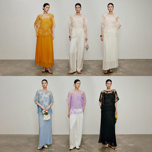 【林栖设计小店】玉兰妙影|时装周同款镂空蕾丝2026夏新款T恤罩衫1962067 商品图10