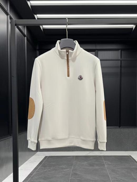 F032788双面麂皮绒拼接春季柔软亲肤男士半拉链卫衣 商品图8