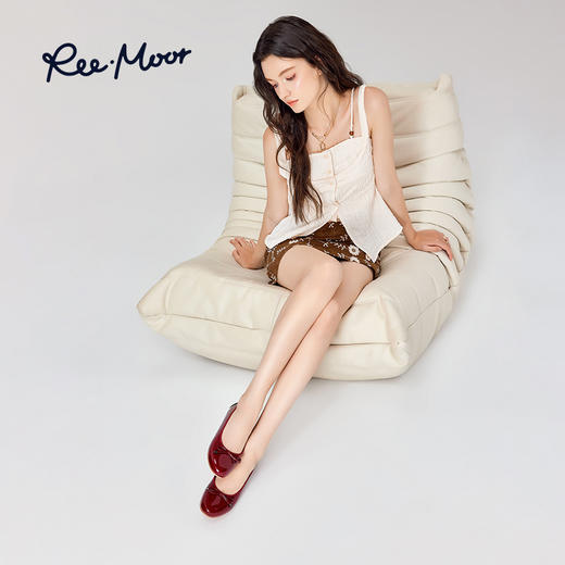 REEMOOR睿慕蛋卷鞋女红色浅口平底鞋软底船鞋芭蕾舞单鞋瓢鞋女鞋2512A6 商品图12