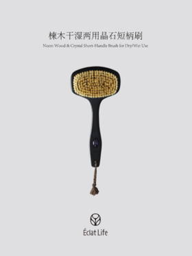 ÉclatLife｜楝木干湿两用晶石短柄刷