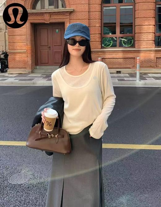 F032711一包两件装春夏款上新休闲运动宽松大U领亲肤透气修身T恤 商品图10