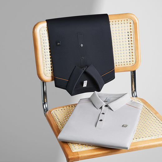 【DDP】大依优型大码男装夏季冰丝短袖POLO衫高弹力商务休闲透气上衣T恤 商品图4