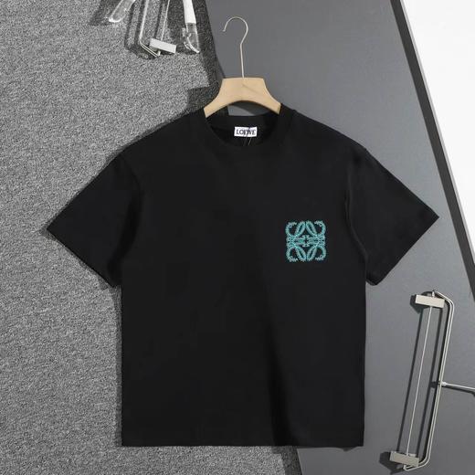 F032702早春新款男女同款纯棉水洗面料万针刺绣圆领短袖T恤 商品图5