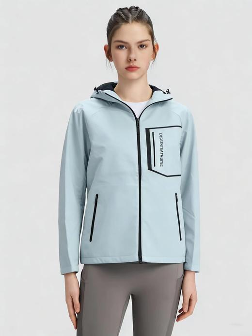 F032726春款户外休闲男士防泼水运动健身梭织连帽冲锋衣外套 商品图9