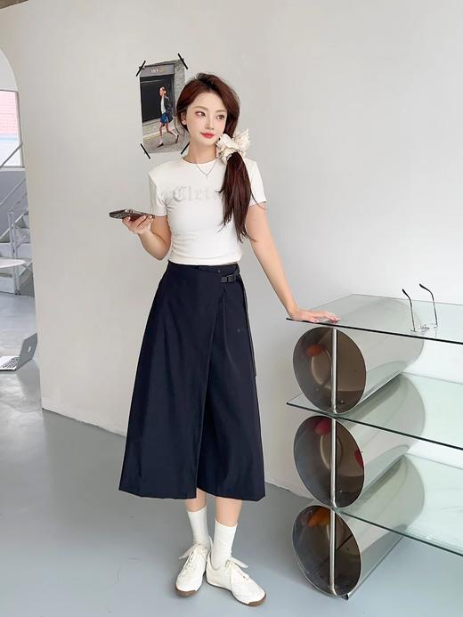 F032708春季新款都市通勤时尚百搭女士宽松垂感阔腿裙裤 商品图11