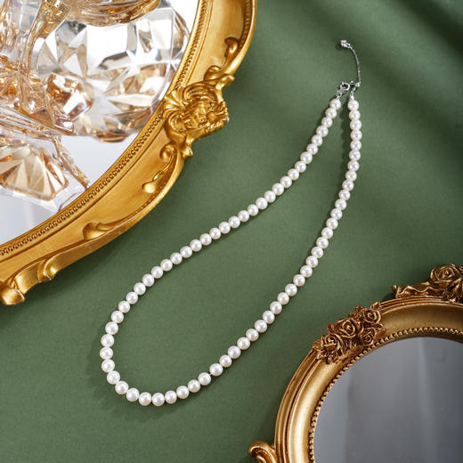 子佩集银S925珍珠惜王妃项链【ZXLY5-6MM】珠串2602 商品图3