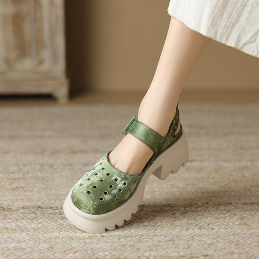 【预售5天】新中式鞋夏款超厚底8cm隐形内增高女鞋旗袍鞋玛丽珍高跟鞋TYMXY&546-721 商品图2