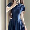 【半拉链设计❗️穿脱便捷】连衣裙式泳衣女高级感新款学生保守显瘦运动平角裤大码游泳装。rh 商品缩略图3