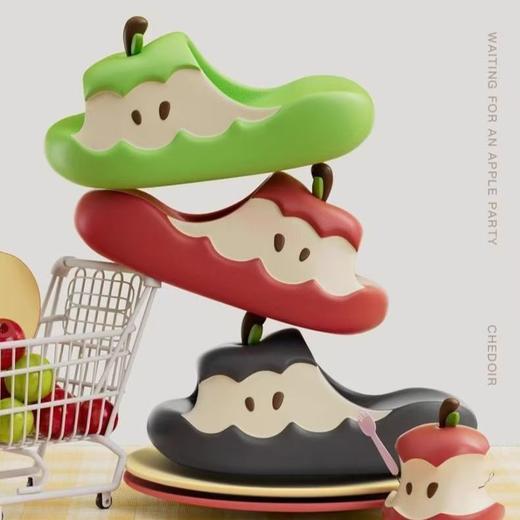 苹果拖鞋亲子款女外穿夏季卡通可爱一字拖家居室内洗澡防滑情侣凉拖24-41★娃娃优选 商品图1