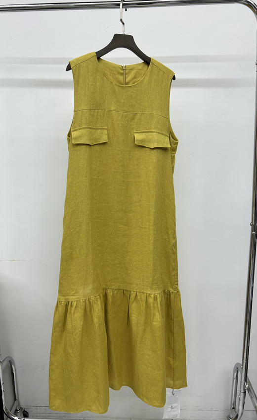 原单100%亚麻长连衣裙 商品图1