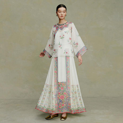 【林栖设计小店】（预售30天发货）醉芳菲|时装周同款国风改良氅衣2026夏新款上衣C1963002 商品图1