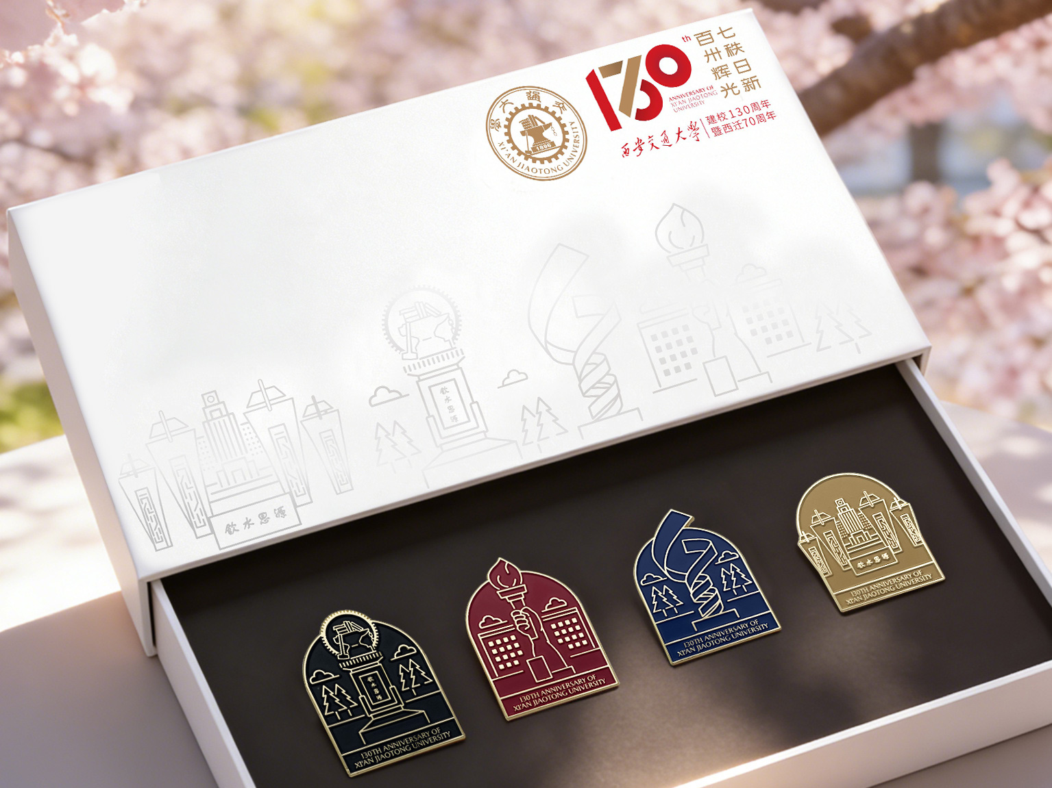 130纪念磁吸二合一徽章/冰箱贴