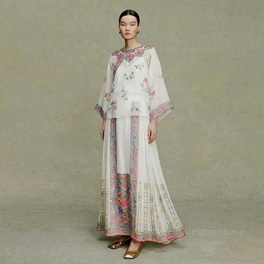 【林栖设计小店】（预售30天发货）醉芳菲|时装周同款国风改良氅衣2026夏新款上衣C1963002 商品图5