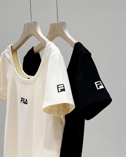 F032716一包两件夏季新款休闲百搭简约修身U领短款上衣短袖T恤 商品图3