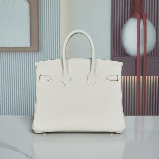 【纯手缝定制不退换】爱马仕 Birkin 25奶昔白 金/银扣 togo皮（MM） 商品图2