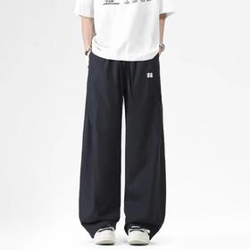 F032730新款美式宽松阔腿裤百搭运动休闲拖地工装纯色伞兵裤