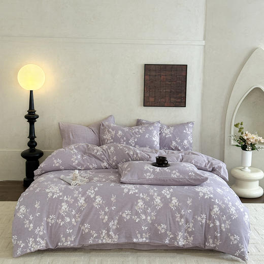 【3-5天发货】京帝 水洗亚麻四件套 “会呼吸的亚麻” 越洗越柔软 睡衣品质 128元清仓！ 商品图0