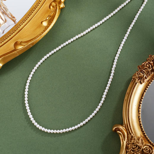 子佩集银S925珍珠惜王妃项链【ZXLY3-3.5MM】珠串2602 商品图0