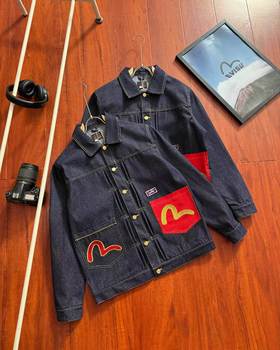 F032746春季马年限定男女同款休闲百搭重工牛仔夹克外套