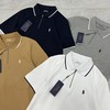 F032777休闲纯色领子小马刺绣半拉链新款镶边翻领男士POLO衫 商品缩略图3
