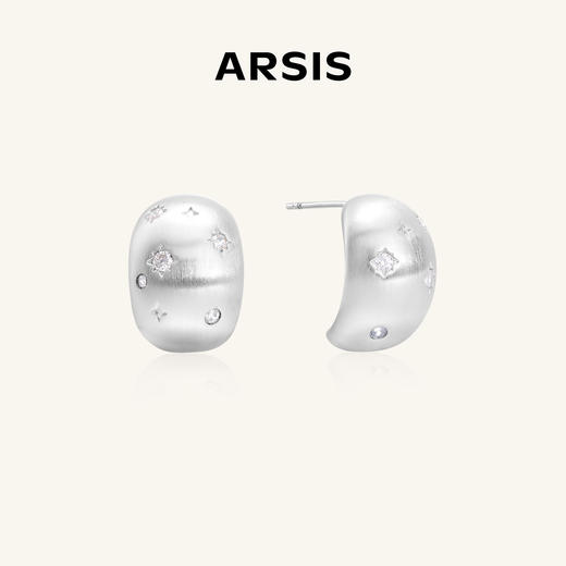 ARSIS｜星夜系列 丝光星云耳钉 商品图0