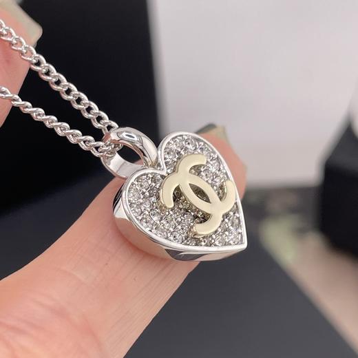 HD20 香奈儿 香满钻爱心金c项链 商品图5