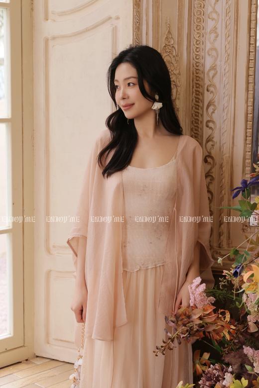 【门店同款】ENJOY夏季落樱浅粉吊带纱裙 170693145 商品图3