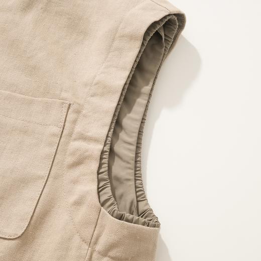 男款双面穿亚麻马甲背心zh 商品图2